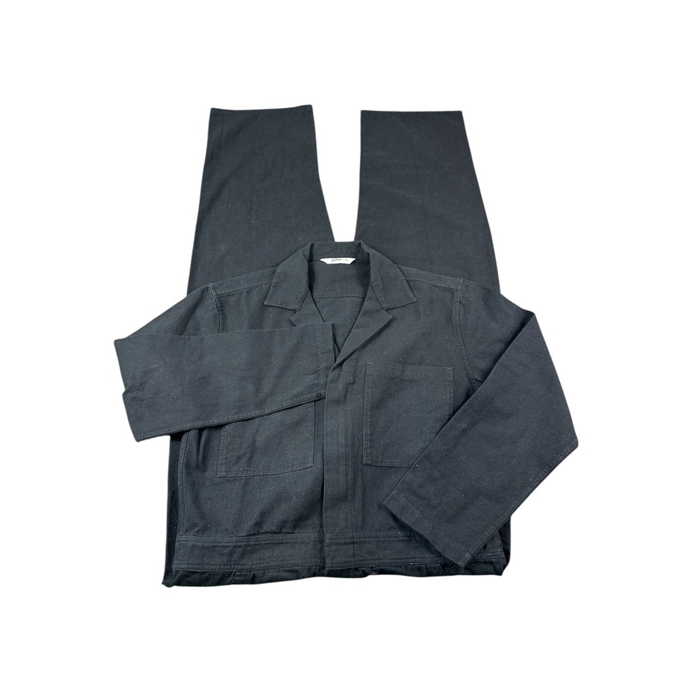 3sixteen Mens Mechanics Jumpsuit Black Cotton Canvas Coveralls Size M